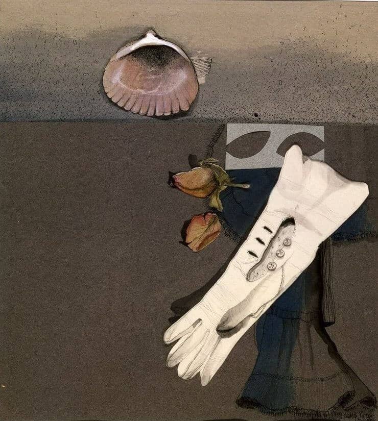 Kolaż Izabelli Kierskiej pt. 'Nieśmiertelność' - praca z okresu paryskiego