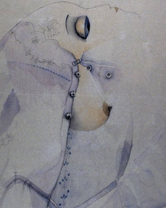 Rysunek Izabelli Kierskiej pt. 'Oddech' - okres paryski