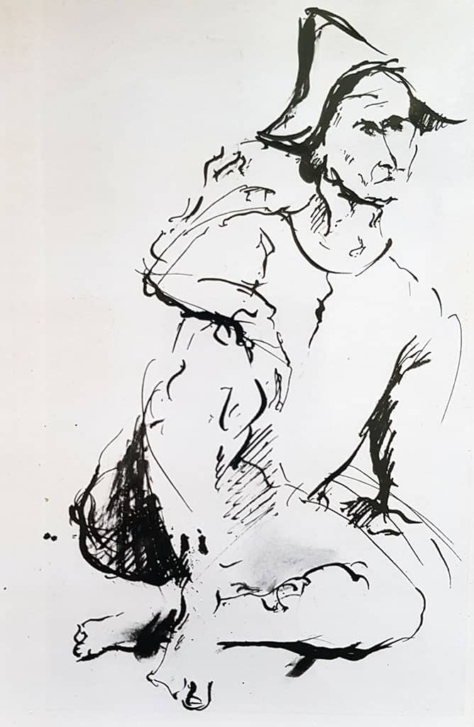 Szkic Izabelli Kierskiej pt. 'Paryski Szkic 1' - rysunek z okresu paryskiego