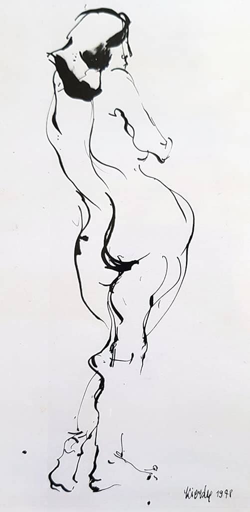 Szkic Izabelli Kierskiej pt. 'Paryski Szkic 2' - drugi rysunek z okresu paryskiego