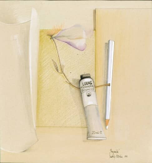 Kolaż Izabelli Kierskiej pt. 'Przypadek' - praca z okresu paryskiego