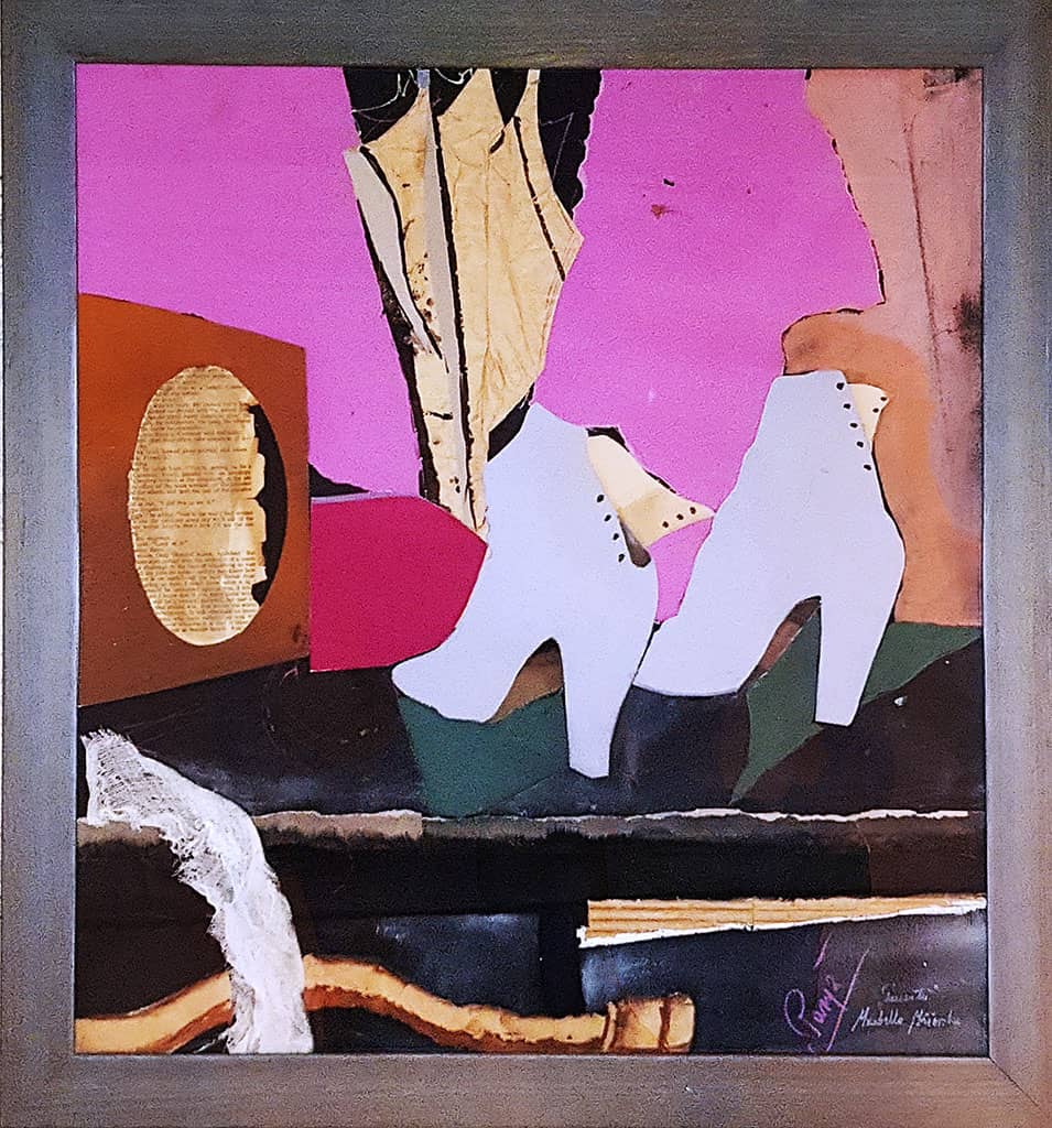 Rysunek Izabelli Kierskiej pt. 'Trzewiki' - okres paryski, tusz i piórko