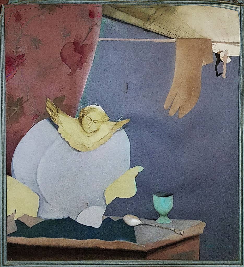 Rysunek Izabelli Kierskiej pt. 'Wieczorna Rozmowa' - okres paryski