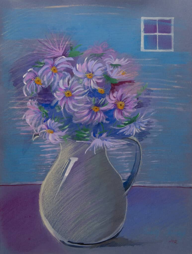 Obraz Izabelli Kierskiej pt. 'Bukiet' - martwa natura z bukietem kwiatów