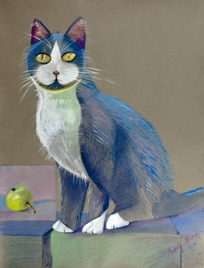 Obraz Izabelli Kierskiej pt. 'Kot' - portret kota