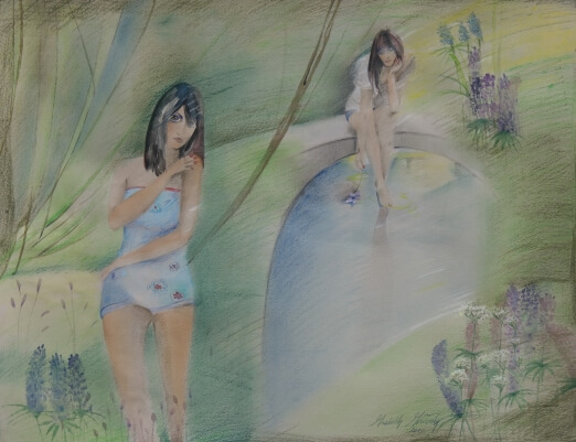 Obraz Izabelli Kierskiej pt. 'Młodość' - portret alegoryczny