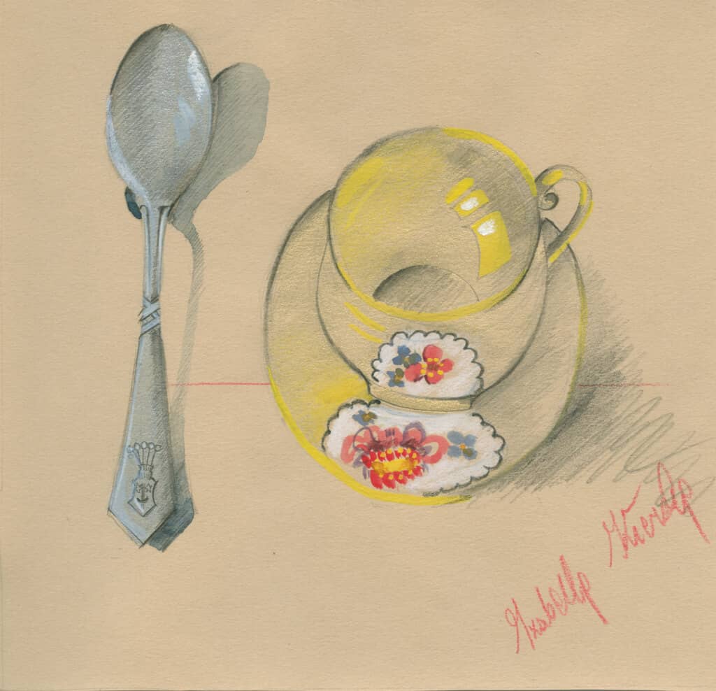 Obraz Izabelli Kierskiej pt. 'Kontemplacja 2' - praca z cyklu 'Kontemplacje', technika mieszana