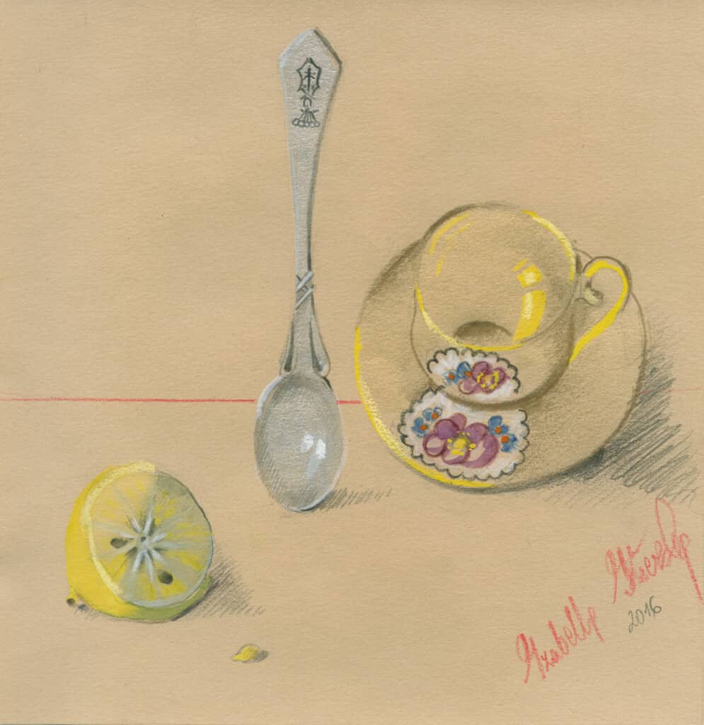 Obraz Izabelli Kierskiej pt. 'Kontemplacja 3' - trzecia praca z cyklu 'Kontemplacje'