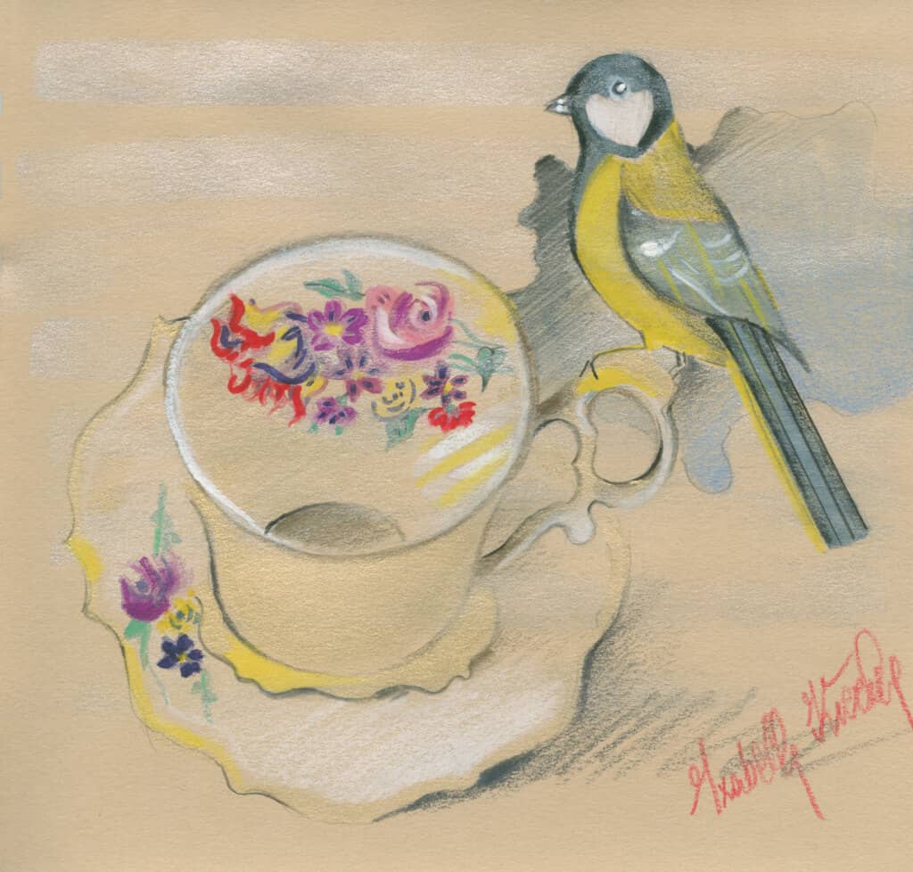 Obraz Izabelli Kierskiej pt. 'Kontemplacja 4' - czwarta praca z cyklu 'Kontemplacje'