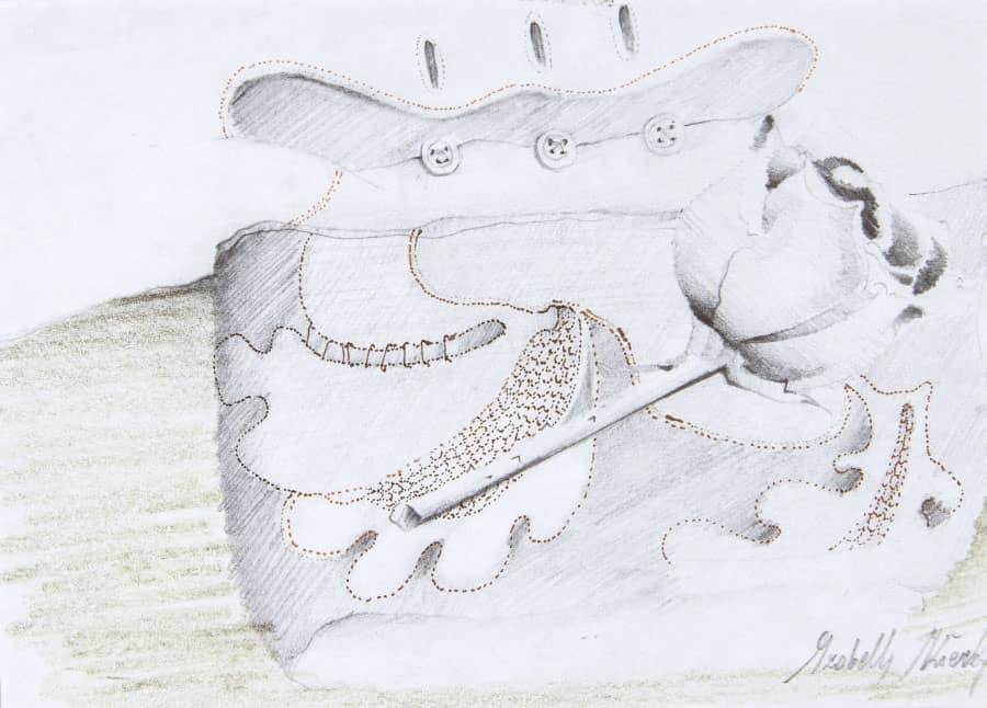 Obraz Izabelli Kierskiej pt. 'Róża' - rysunek przedstawiający różę