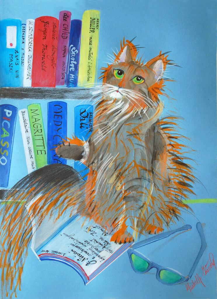 Obraz Izabelli Kierskiej pt. 'Kot' - portret kota