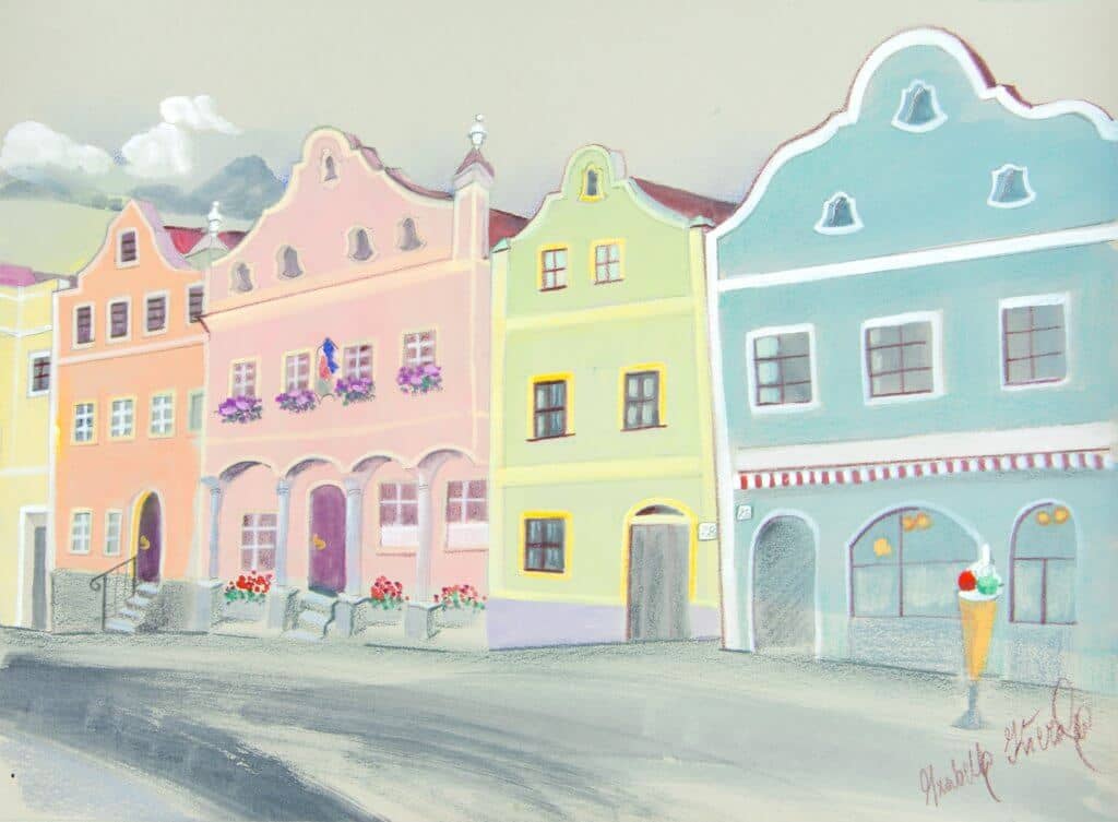 Obraz Izabelli Kierskiej pt. 'Austria 3' - trzeci obraz z cyklu austriackiego