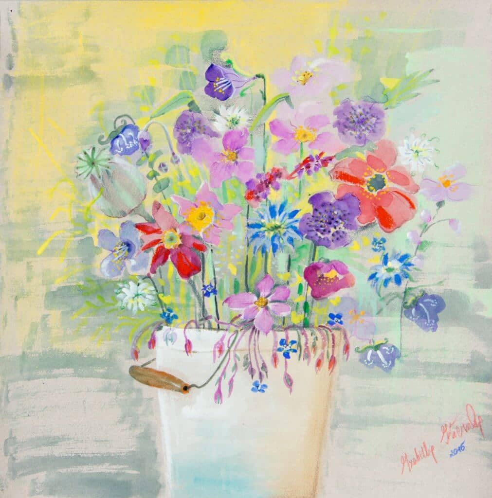 Obraz Izabelli Kierskiej pt. 'Bukiet 2' - druga martwa natura z bukietem