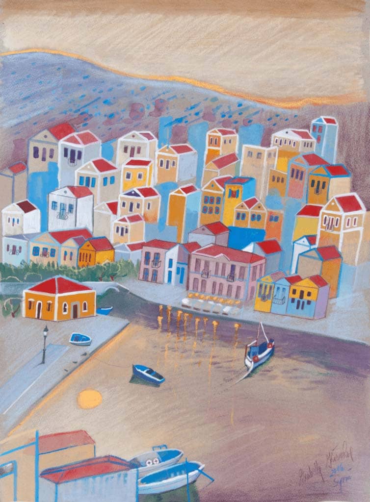 Obraz Izabelli Kierskiej pt. 'Grecja 4' - praca z cyklu greckiego