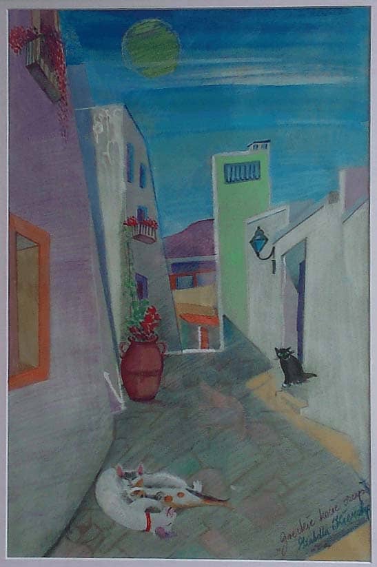 Obraz Izabelli Kierskiej pt. 'Szczęście' - obraz alegoryczny o szczęściu