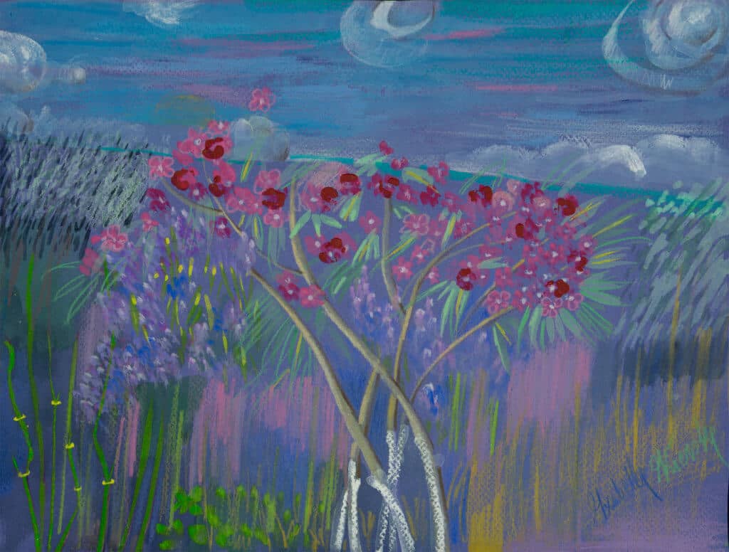 Obraz Izabelli Kierskiej pt. 'Kisamos 2' - pejzaż z Korfu