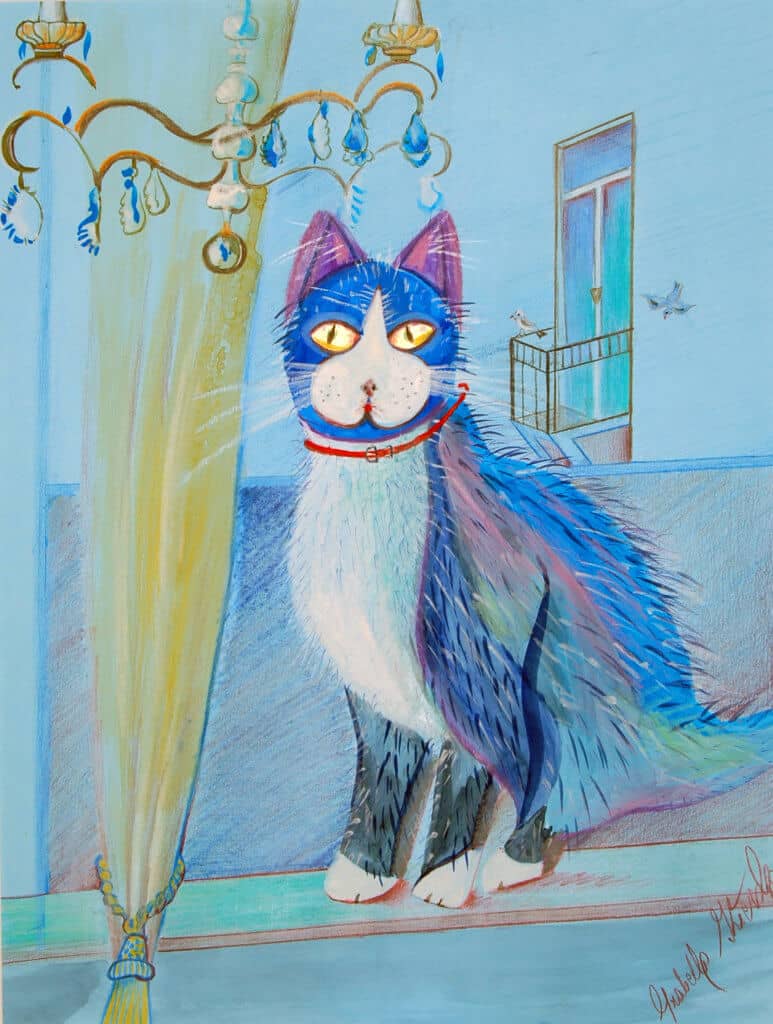 Obraz Izabelli Kierskiej pt. 'Kot Salonowy 1' - portret kota