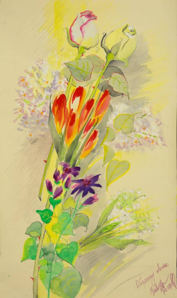 Obraz Izabelli Kierskiej pt. 'Wiosenny Obraz' - kompozycja o tematyce wiosennej