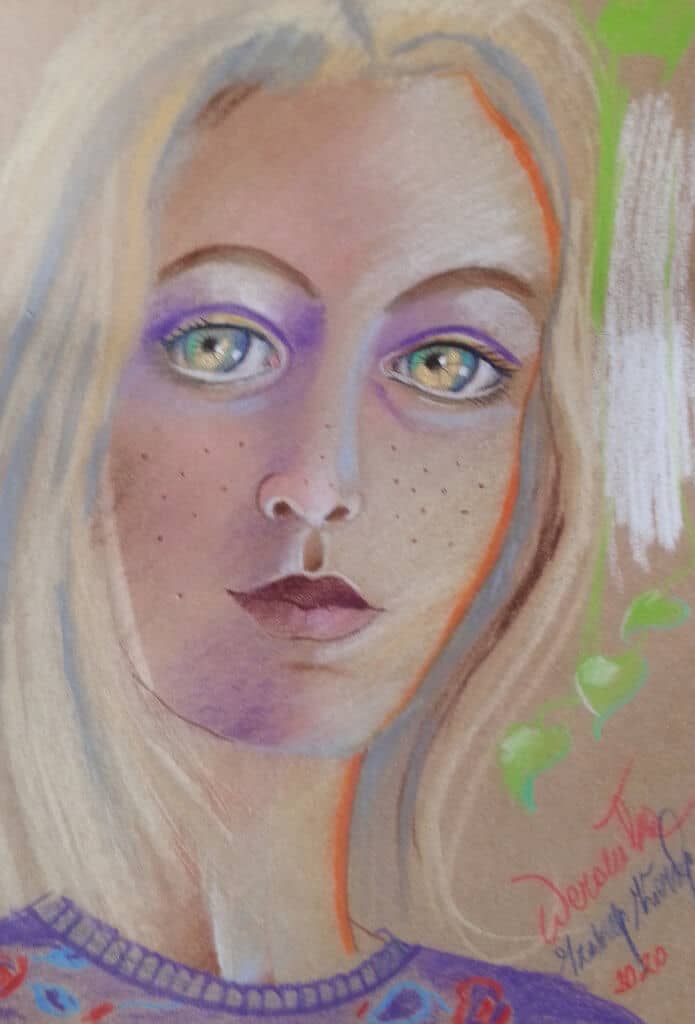 Obraz Izabelli Kierskiej pt. 'Weronika' - portret kobiety o imieniu Weronika