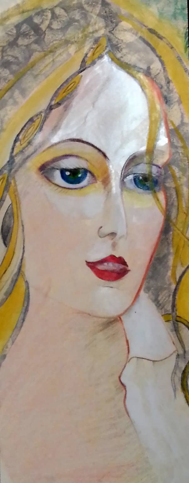 Obraz Izabelli Kierskiej pt. 'Anabelle' - portret kobiety o imieniu Anabelle