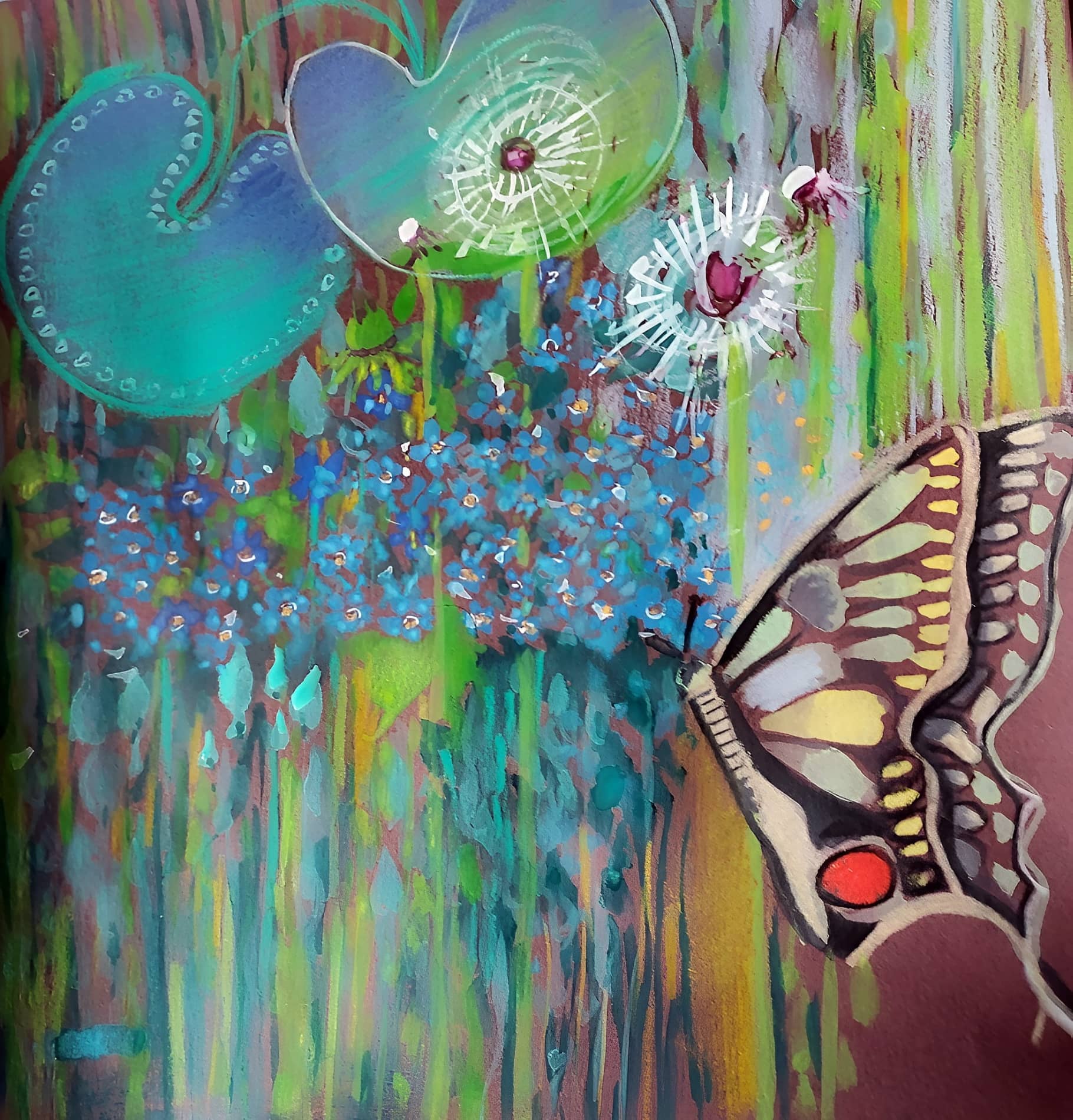 Obraz Izabelli Kierskiej pt. 'Letni czas' - letnia kompozycja malarska