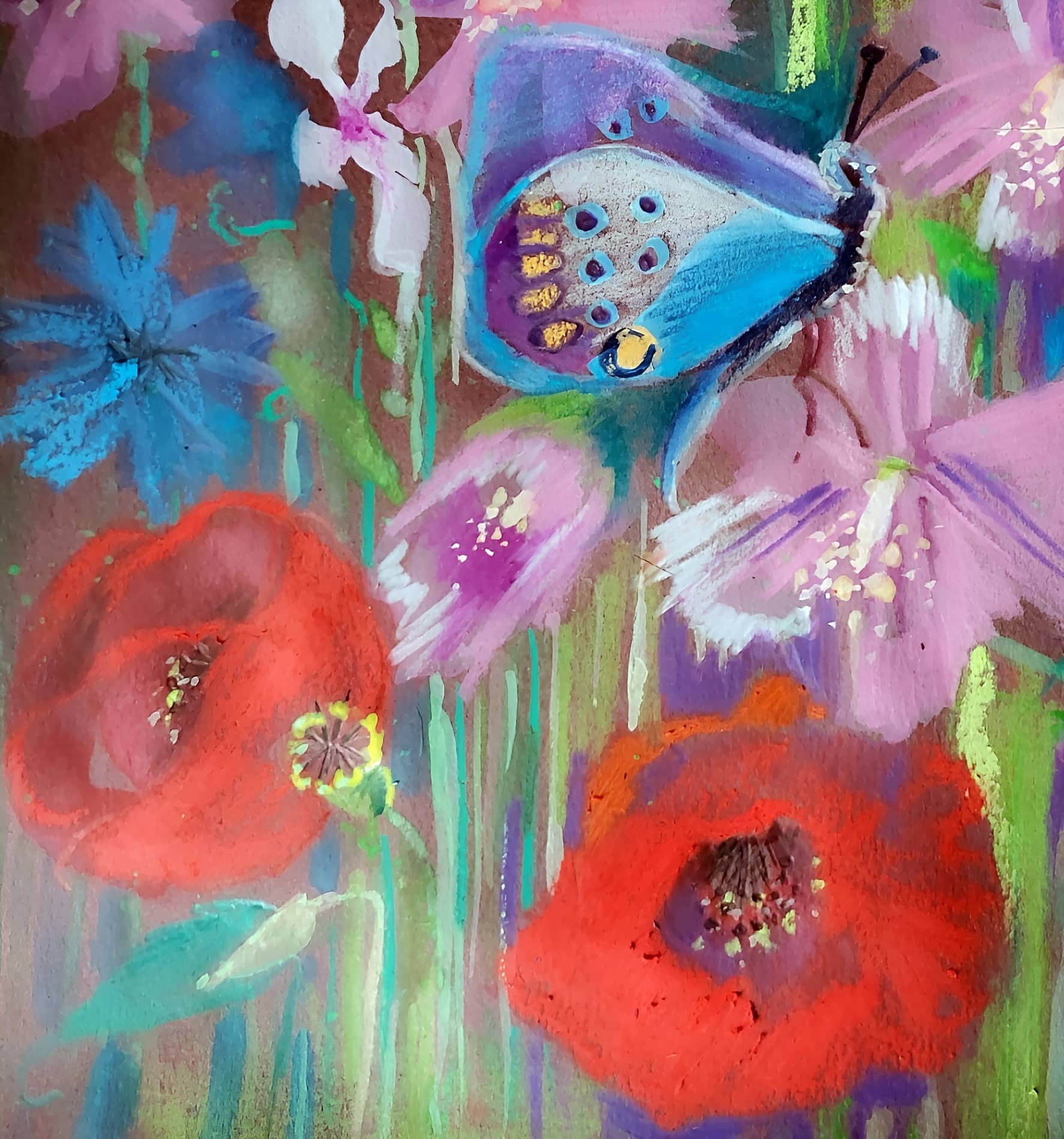 Obraz Izabelli Kierskiej pt. 'Letni czas 2' - druga wersja letniej kompozycji