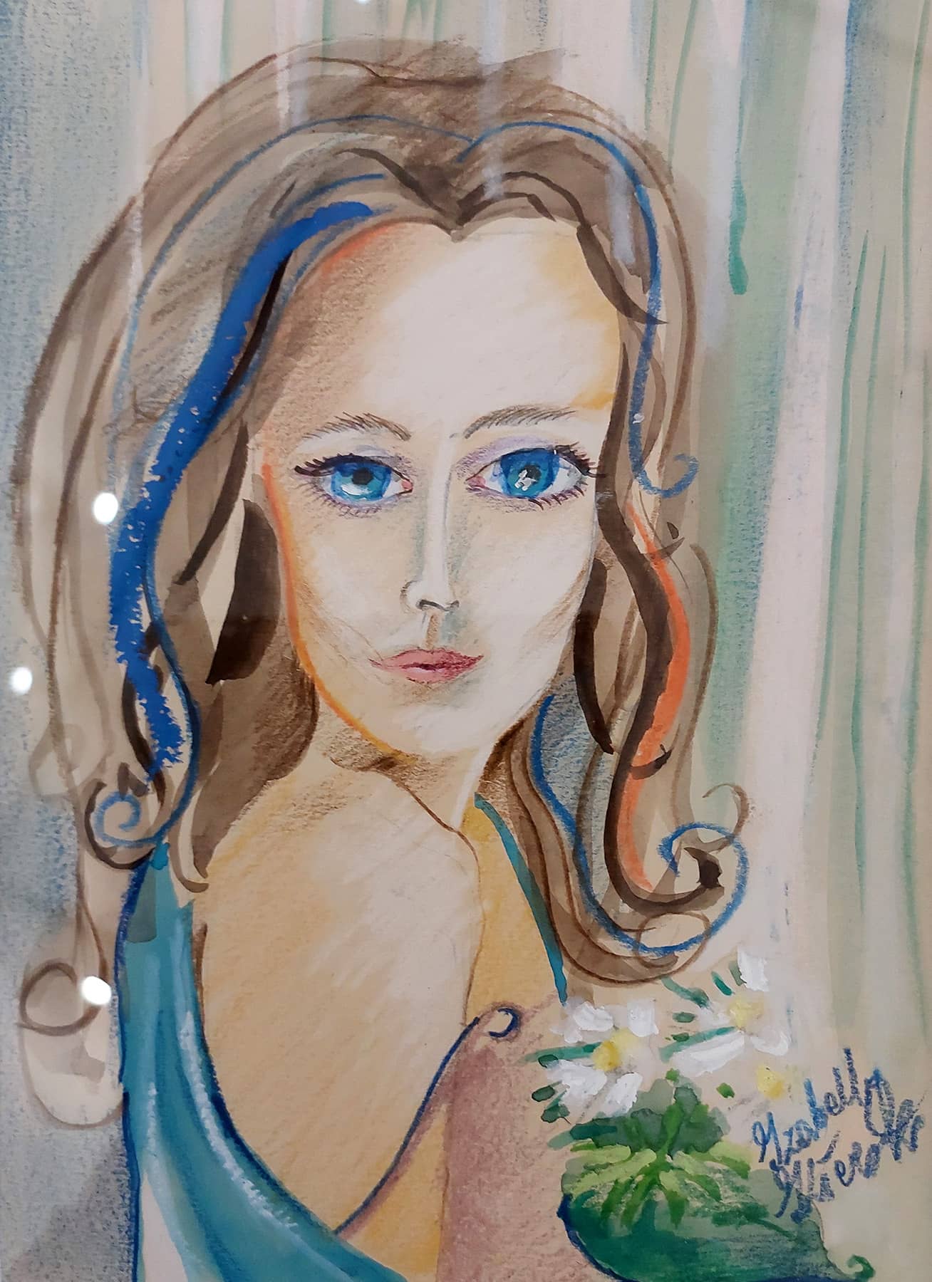 Obraz Izabelli Kierskiej pt. 'Muza 2' - drugi wariant portretu muzy