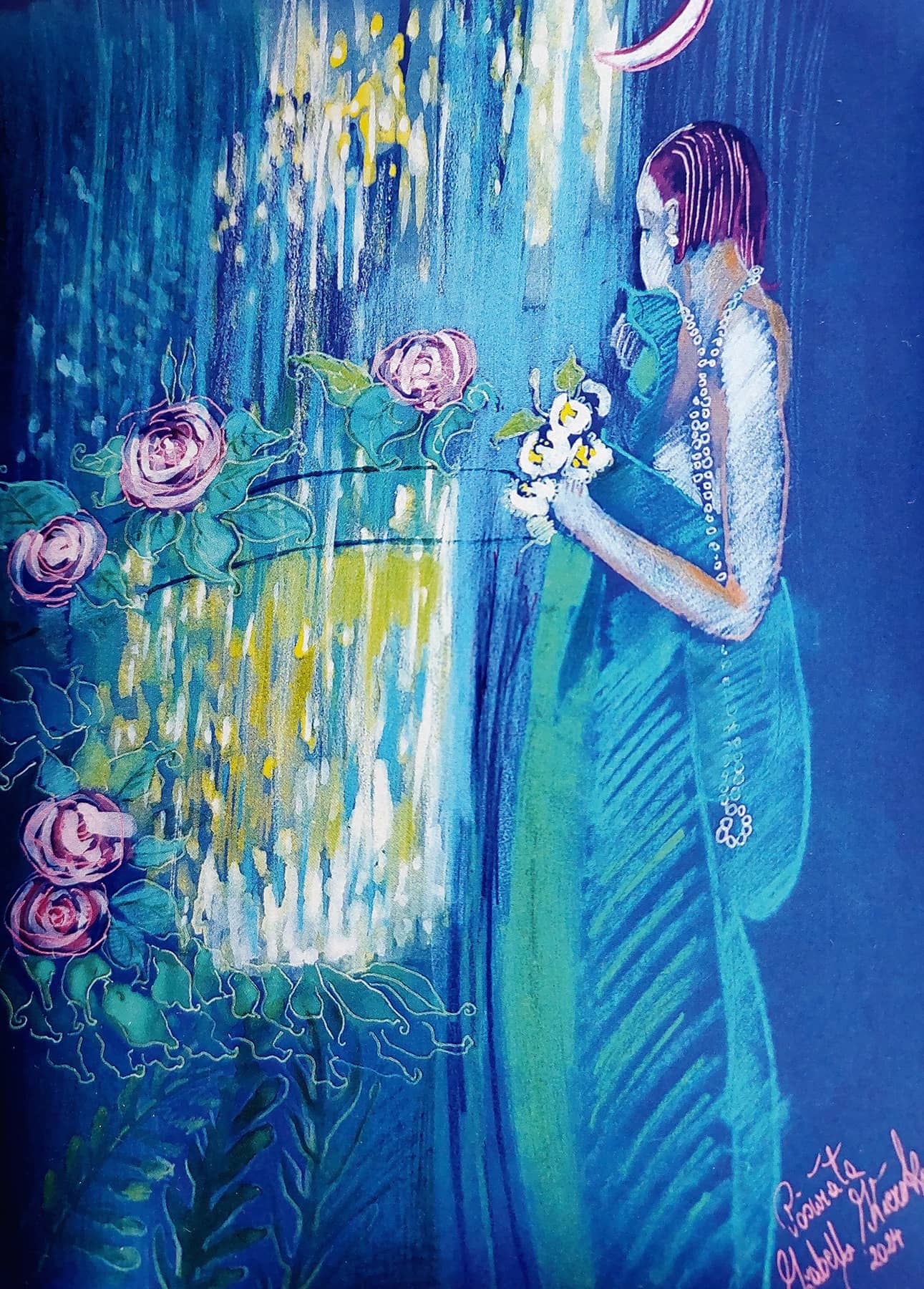 Obraz Izabelli Kierskiej pt. 'Poświata' - pejzaż z efektem poświaty