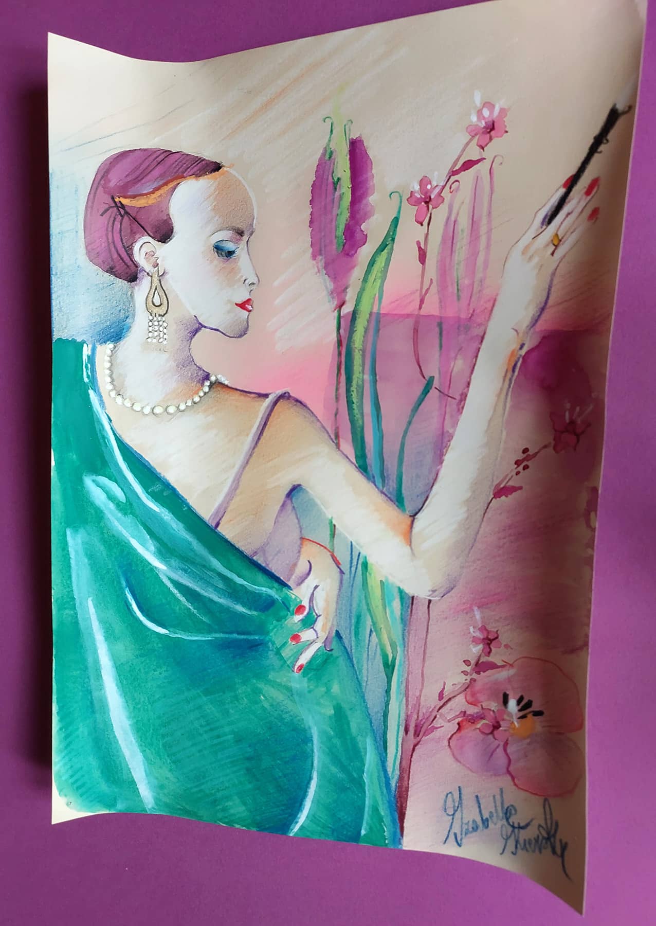 Obraz Izabelli Kierskiej pt. 'Retro' - kompozycja w stylu retro