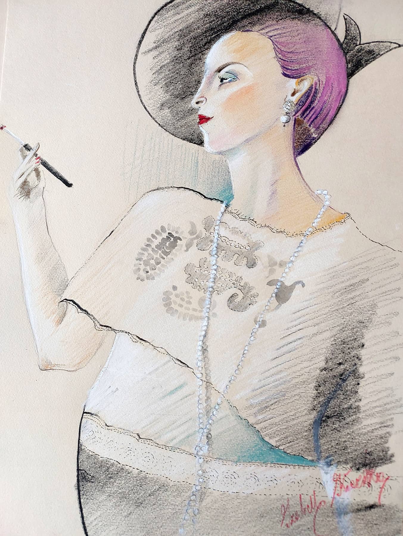 Obraz Izabelli Kierskiej pt. 'Retro 2' - druga kompozycja w stylu retro